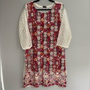 AghaNoor embroidered kurti